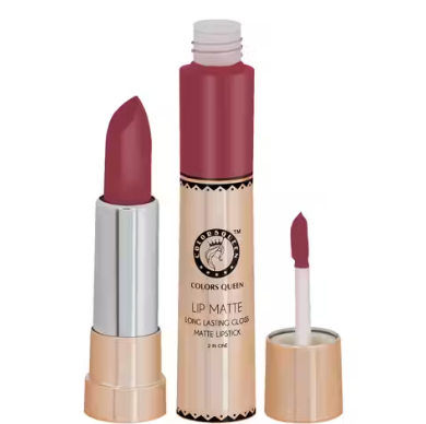 Colors Queen Lip Matte 2 in 1 Long Lasting Lipstick (Peach, 8 g)