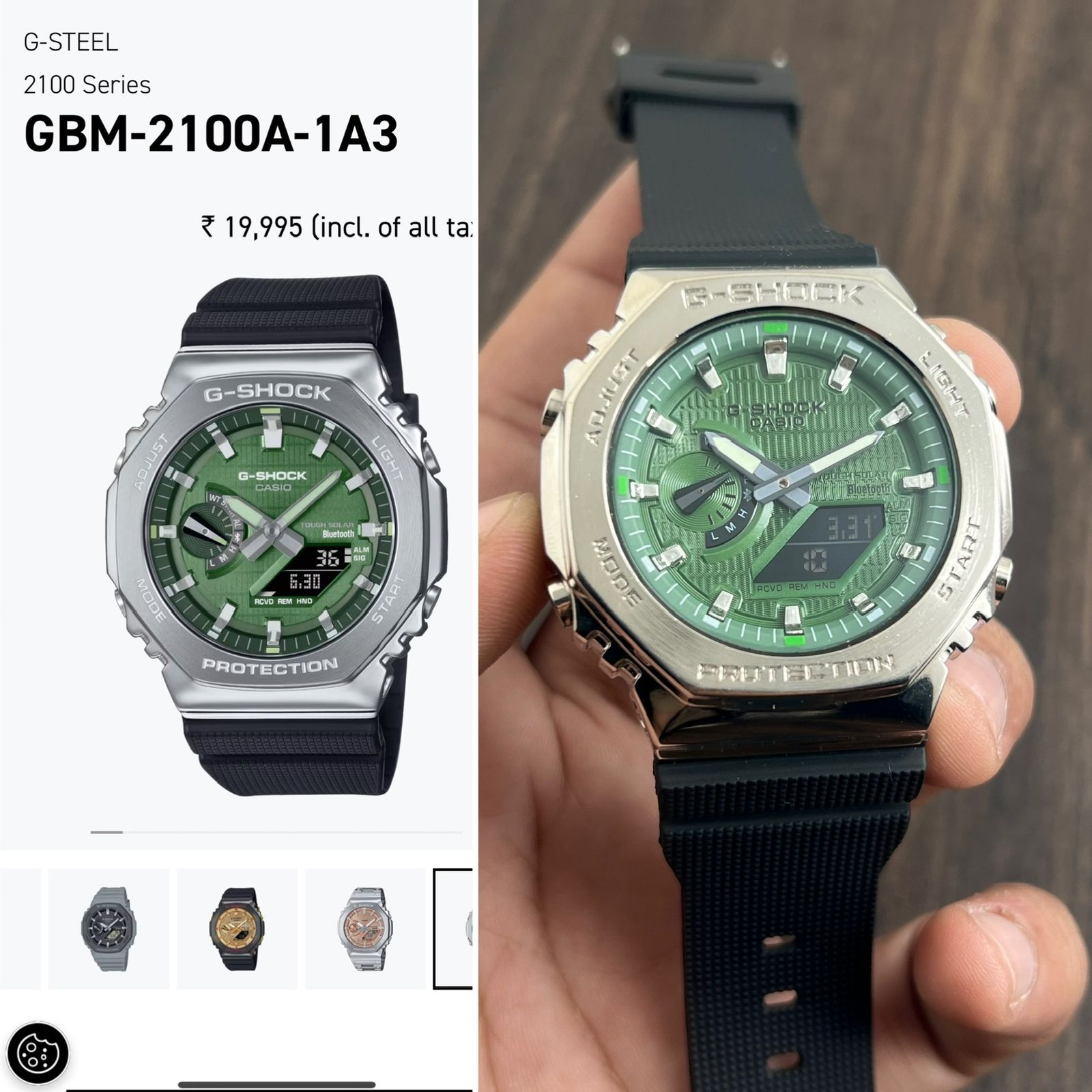 Watch !! Luxury Watch !! Men Watch !! Brand G G-SHOCK G-STEEL GBM-2100B-7A Inspired Model – Iconic Design Meets Rugged Durability !!