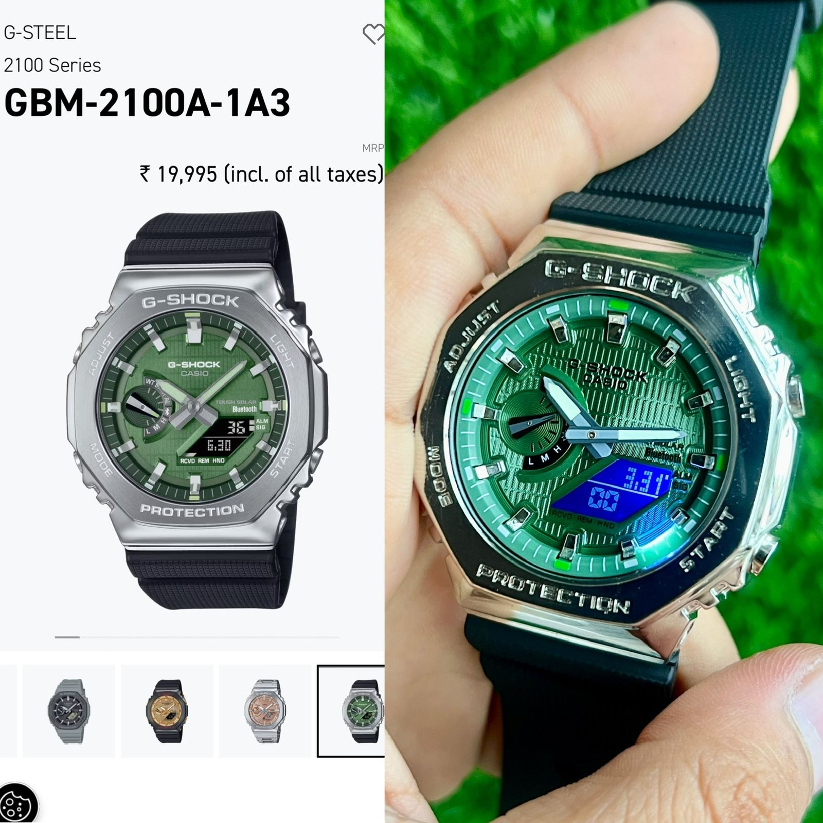 Watch !! Luxury Watch !! Men Watch !! Brand G G-SHOCK G-STEEL GBM-2100B-7A Inspired Model – Iconic Design Meets Rugged Durability !! - Image 2